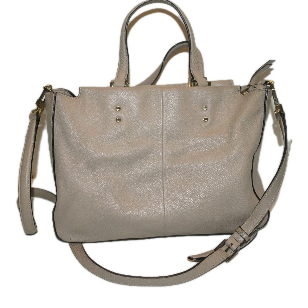 Calvin Klein RN 54163 Taupe Leather Tote Purse Hand Bag